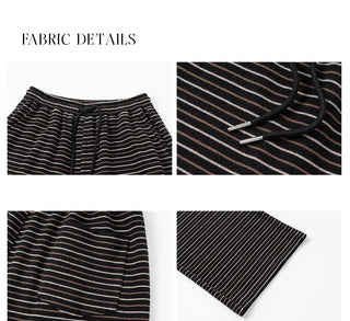 lace-up striped pants