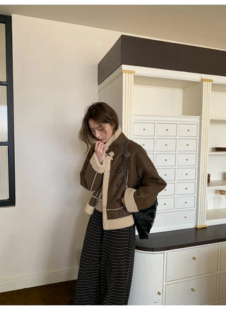 lace-up striped pants