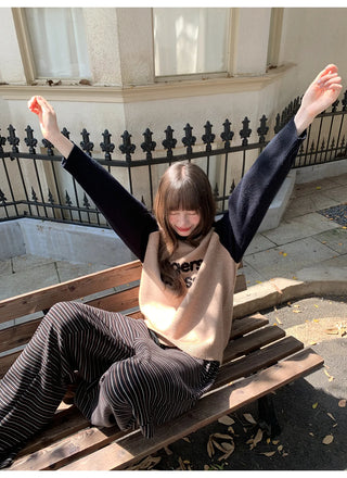 lace-up striped pants