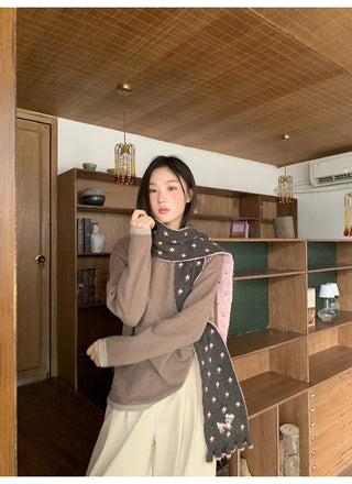 solid color pleated pants