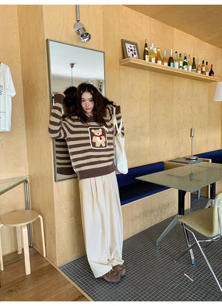 solid color pleated pants