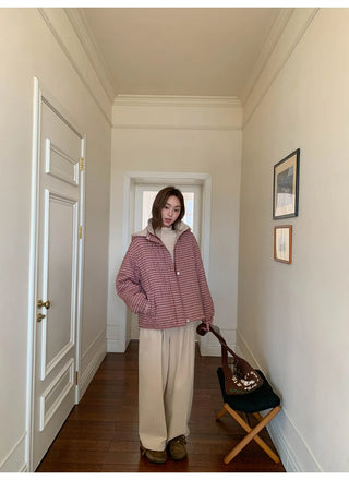 solid color pleated pants