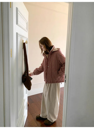 solid color pleated pants