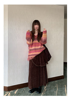 gradient striped sweater