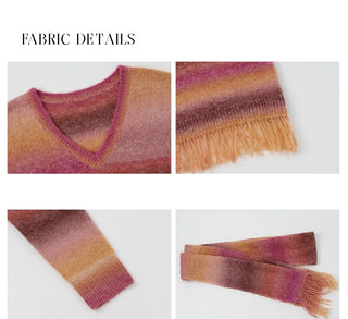 gradient striped sweater