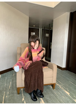 gradient striped sweater