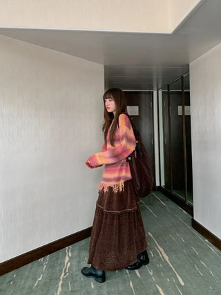 gradient striped sweater