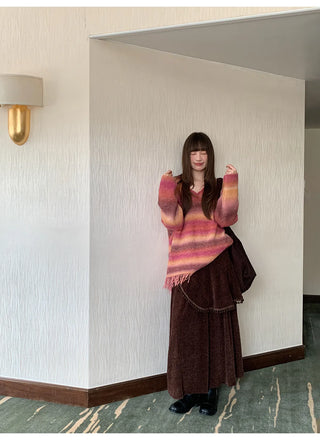 gradient striped sweater