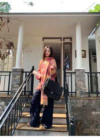 gradient striped sweater