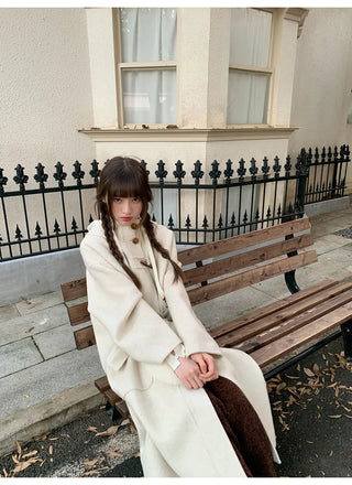 hooded wool coat