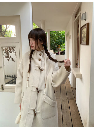 hooded wool coat