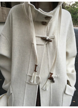 hooded wool coat