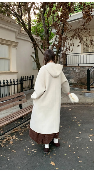 hooded wool coat