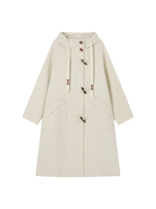 hooded wool coat