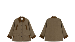 herringbone wool coat