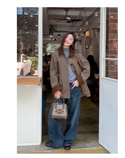 herringbone wool coat