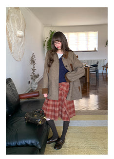 herringbone wool coat