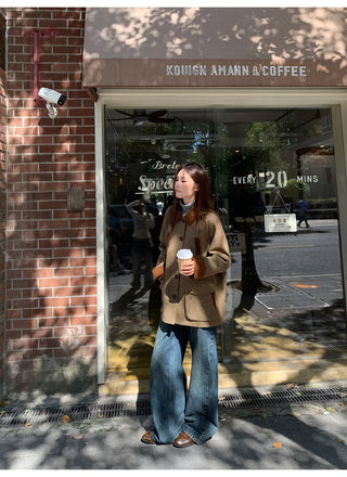 herringbone wool coat