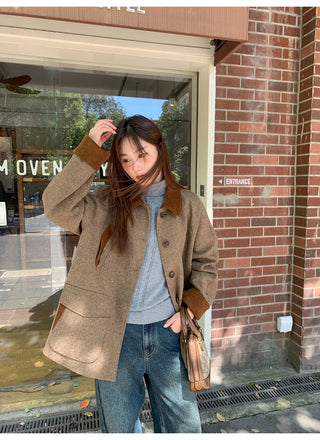 herringbone wool coat