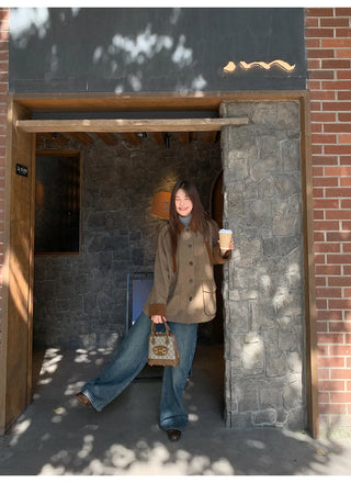 herringbone wool coat