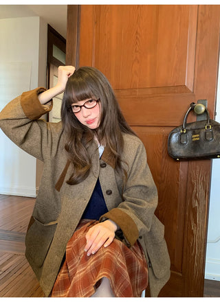 herringbone wool coat