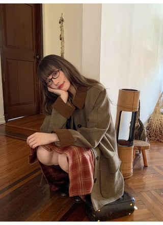 herringbone wool coat