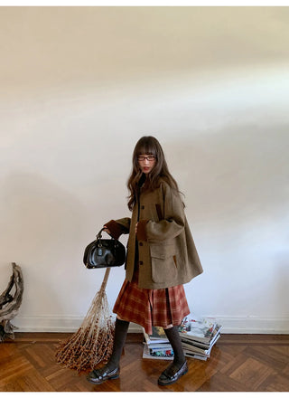 herringbone wool coat