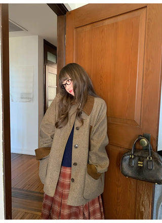 herringbone wool coat