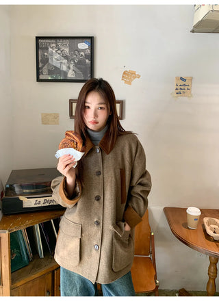 herringbone wool coat