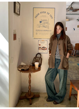 herringbone wool coat