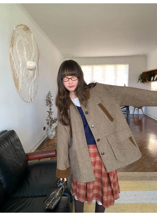 herringbone wool coat