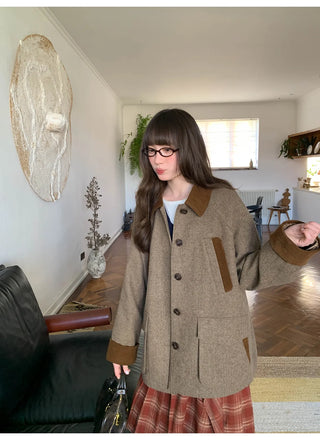 herringbone wool coat
