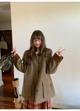 herringbone wool coat