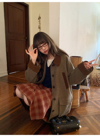 herringbone wool coat