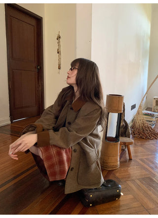 herringbone wool coat