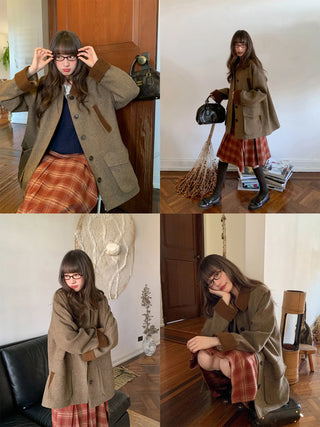 herringbone wool coat