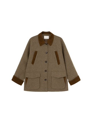 herringbone wool coat