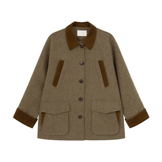 herringbone wool coat