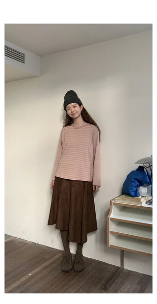 wool pleated skirt