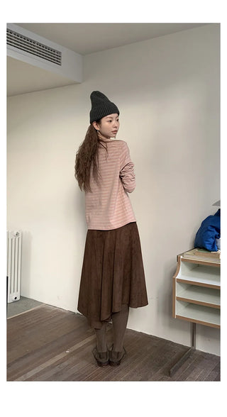 wool pleated skirt