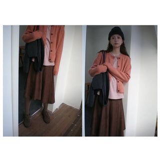 wool pleated skirt