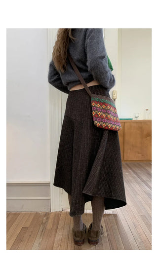 wool pleated skirt