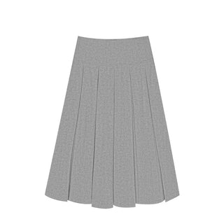 Wool-Blend Pleated Skirt