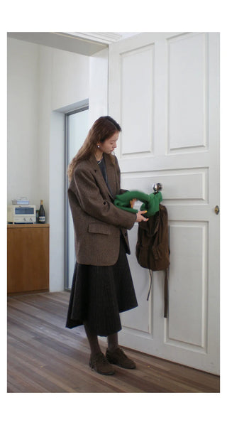 loop wool coat