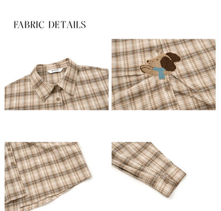 puppy plaid shirt