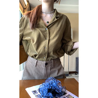 yellow corduroy shirt