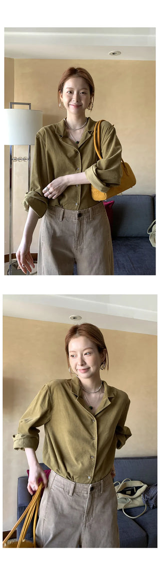 yellow corduroy shirt