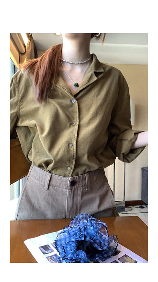 yellow corduroy shirt