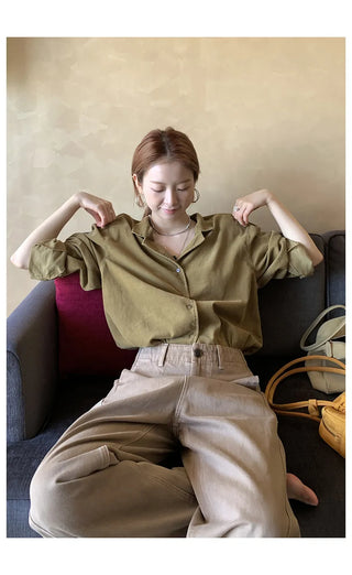 yellow corduroy shirt