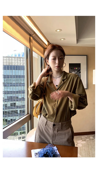 yellow corduroy shirt